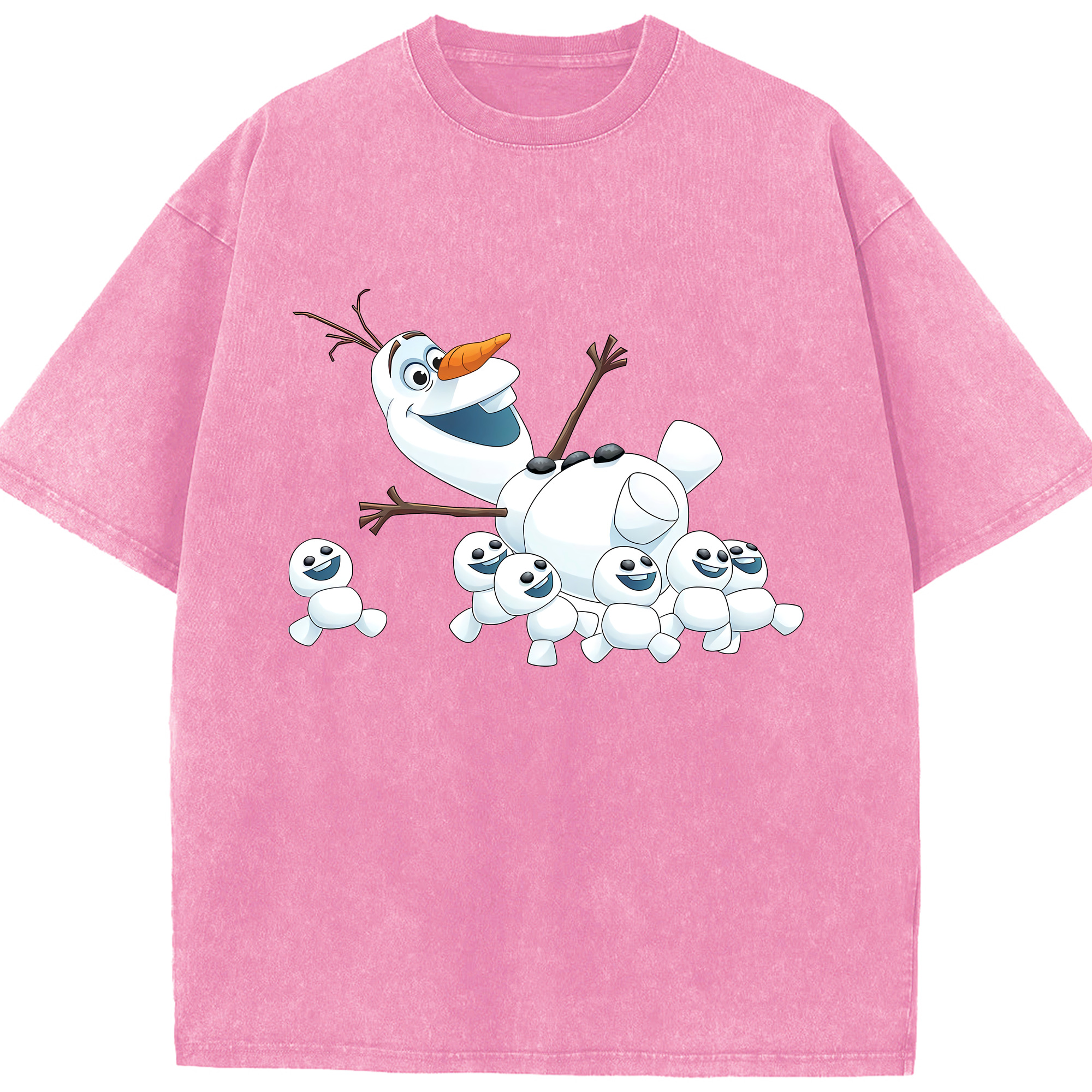 （画像用） アナと雪の女王 アンナ エルサ Frozen Anna Elsa 綿100% ヴィンテージ風 半袖Tシャツ（フロントプリント）